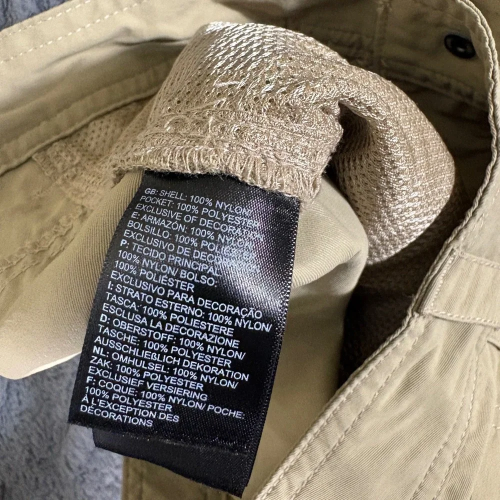 The North Face Mens 30 Regular Khaki Nylon Hiking Cargo Pants Tan AT231